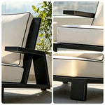 SOLARA Danton Outdoor Lounge Sofa Aluminium Alloy Frame Water Repellent Cushions for Patio Balcony and Garden