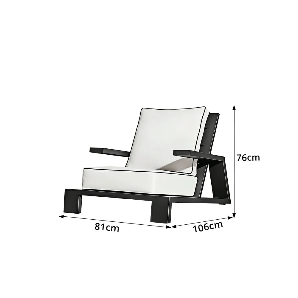SOLARA Danton Outdoor Lounge Sofa Aluminium Alloy Frame Water Repellent Cushions for Patio Balcony and Garden
