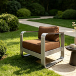 SOLARA Nordic Outdoor Lounge Sofa Aluminium Alloy Frame Waterproof Cushions for Patio Balcony Garden and Courtyard