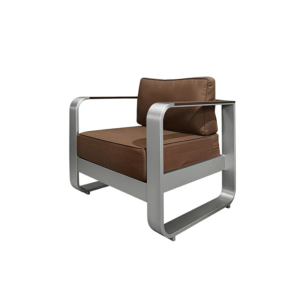 SOLARA Nordic Outdoor Lounge Sofa Aluminium Alloy Frame Waterproof Cushions for Patio Balcony Garden and Courtyard