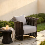 SOLARA Minimalist Italian Outdoor Lounge Sofa Solid Rope Weaving Water and Sun Resistant for Patio Garden and Courtyard