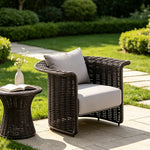 SOLARA Minimalist Italian Outdoor Lounge Sofa Solid Rope Weaving Water and Sun Resistant for Patio Garden and Courtyard