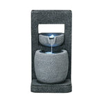 SOLARA Indoor & Outdoor Water Fountain - Resin Cascading Waterfall, UV-Resistant, Waterproof, Elegant Geometric Design for Tranquil Atmosphere