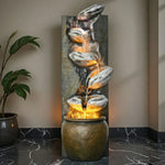 SOLARA Outdoor Fountain - Cascading Waterfall Resin Waterproof UV-Resistant Stylish and Tranquil Design for Gardens