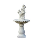 SOLARA Natural Sandstone Outdoor Fountain Built-In Circulation Pump Hand-Polished Texture Garden Water Feature