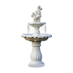 SOLARA Natural Sandstone Outdoor Fountain Smooth Polished Surface Clear Carved Texture Outdoor Water Feature