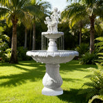 SOLARA Natural Sandstone Outdoor Fountain Continuous Flow Pump Natural Stone Grain Tranquil Garden Feature