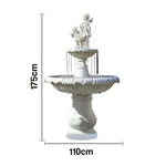 SOLARA Natural Sandstone Outdoor Fountain Continuous Flow Pump Natural Stone Grain Tranquil Garden Feature