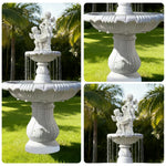 SOLARA Natural Sandstone Outdoor Fountain Continuous Flow Pump Natural Stone Grain Tranquil Garden Feature