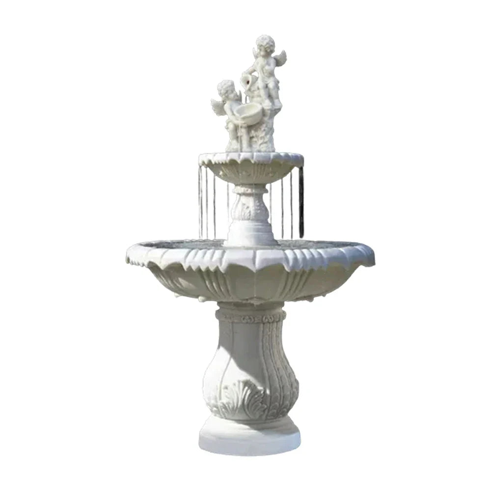 SOLARA Natural Sandstone Outdoor Fountain Continuous Flow Pump Natural Stone Grain Tranquil Garden Feature