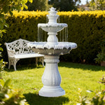 SOLARA Natural Sandstone Outdoor Fountain Circulation Pump Included Smooth Polished Stone Premium Water Feature