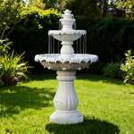 SOLARA Natural Sandstone Outdoor Fountain Circulation Pump Included Smooth Polished Stone Premium Water Feature