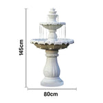 SOLARA Natural Sandstone Outdoor Fountain Circulation Pump Included Smooth Polished Stone Premium Water Feature