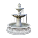 SOLARA Natural Sandstone Outdoor Fountain with 1.2m Fish Pond Circulation Pump Included Smooth Polished Stone Premium Water Feature