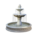SOLARA Natural Sandstone Outdoor Fountain with 1.5m Fish Pond Circulation Pump Included Smooth Polished Stone Premium Water Feature