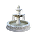 SOLARA Natural Sandstone Outdoor Fountain with 1.7m Fish Pond Circulation Pump Included Smooth Polished Stone Premium Water Feature