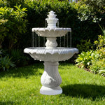 SOLARA Natural Sandstone Outdoor Fountain Natural Sandstone Texture Hand-Polished Finish Peaceful Water Feature