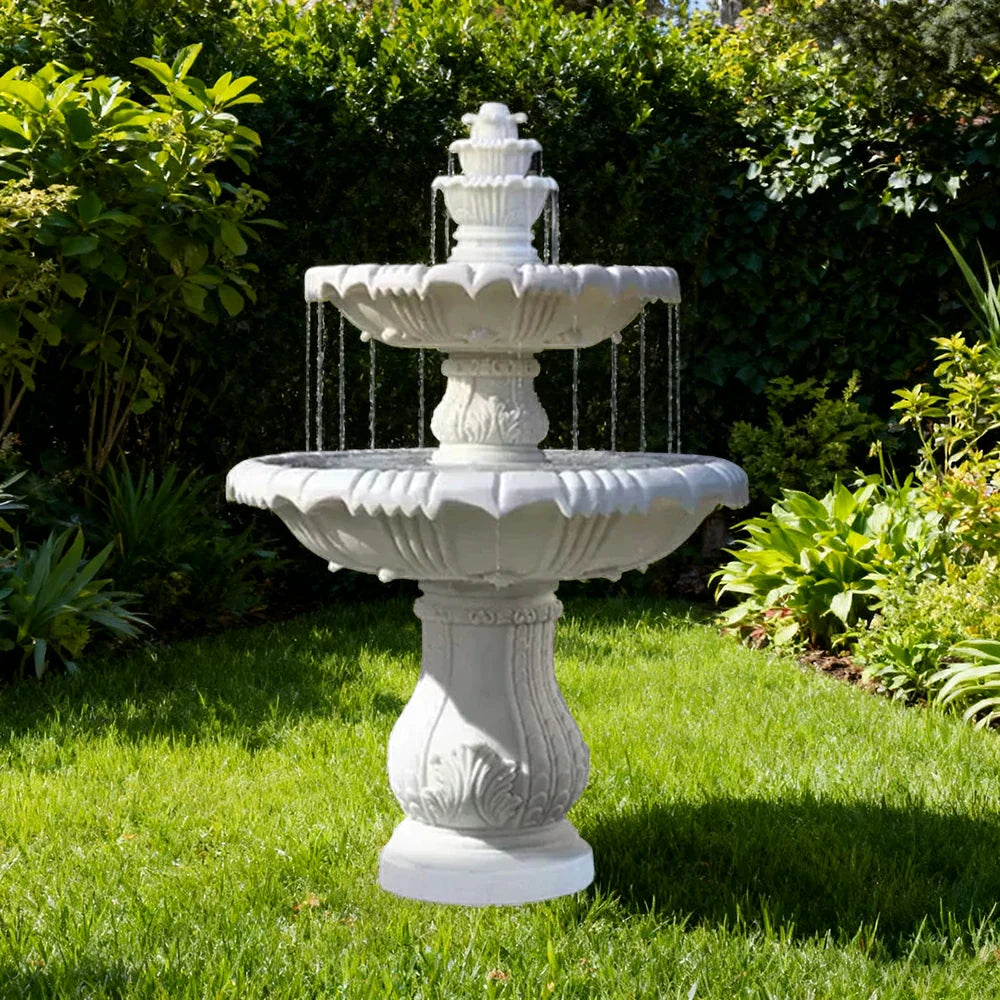 SOLARA Natural Sandstone Outdoor Fountain Natural Sandstone Texture Hand-Polished Finish Peaceful Water Feature