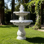 SOLARA Natural Sandstone Outdoor Fountain Natural Sandstone Texture Hand-Polished Finish Peaceful Water Feature