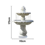 SOLARA Natural Sandstone Outdoor Fountain Natural Sandstone Texture Hand-Polished Finish Peaceful Water Feature