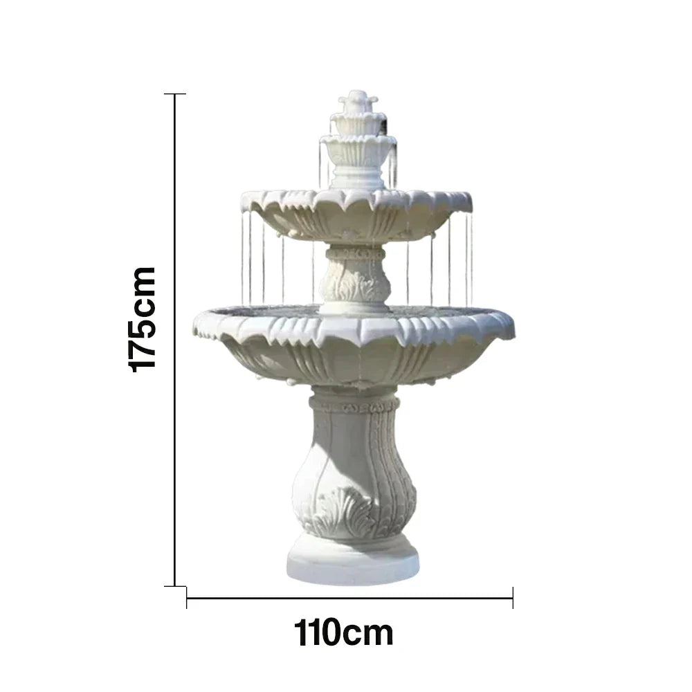 SOLARA Natural Sandstone Outdoor Fountain Natural Sandstone Texture Hand-Polished Finish Peaceful Water Feature
