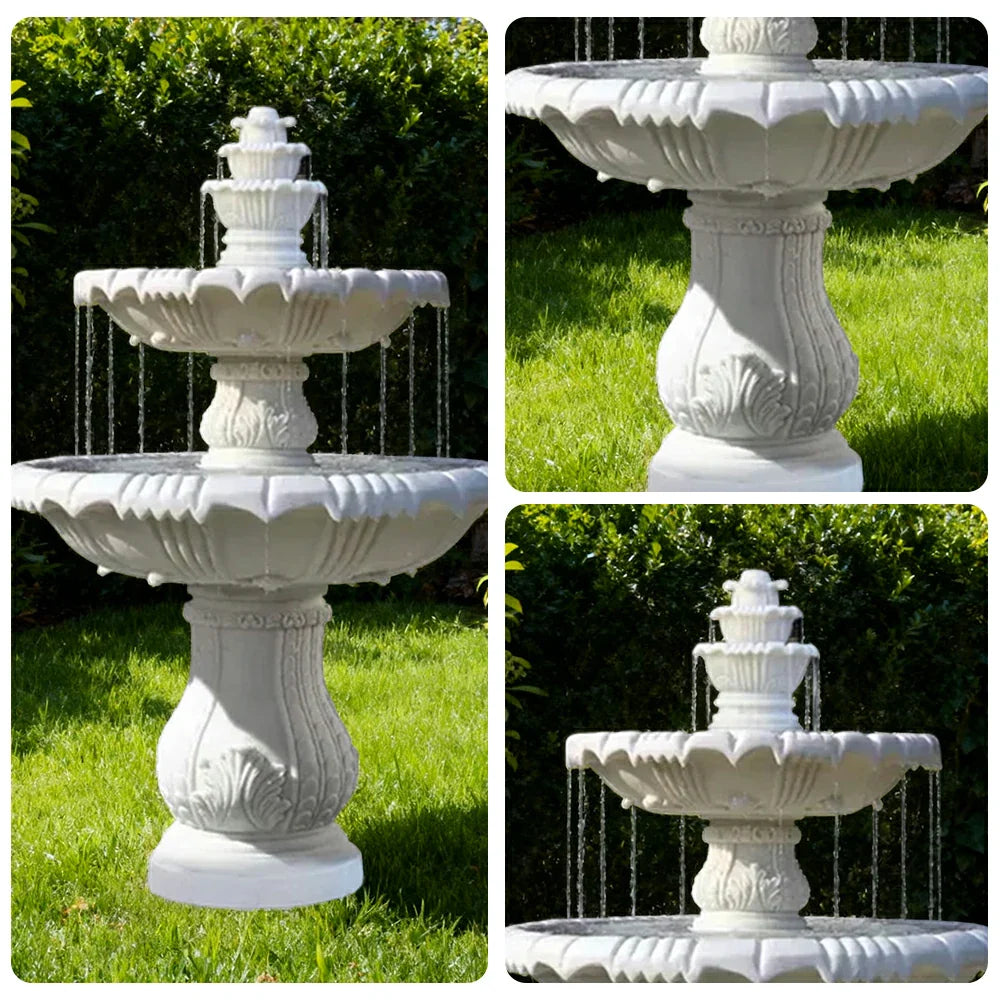 SOLARA Natural Sandstone Outdoor Fountain Natural Sandstone Texture Hand-Polished Finish Peaceful Water Feature