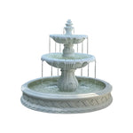 SOLARA Natural Sandstone Outdoor Fountain with 1.5m Fish Pond Natural Sandstone Texture Hand-Polished Finish Peaceful Water Feature