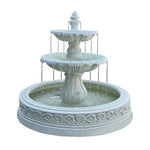 SOLARA Natural Sandstone Outdoor Fountain with 1.7m Fish Pond Natural Sandstone Texture Hand-Polished Finish Peaceful Water Feature