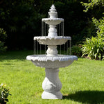 SOLARA Natural Sandstone Outdoor Fountain Built-In Circulation Pump Smooth Stone Texture Pond & Fountain Feature