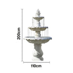 SOLARA Natural Sandstone Outdoor Fountain Built-In Circulation Pump Smooth Stone Texture Pond & Fountain Feature