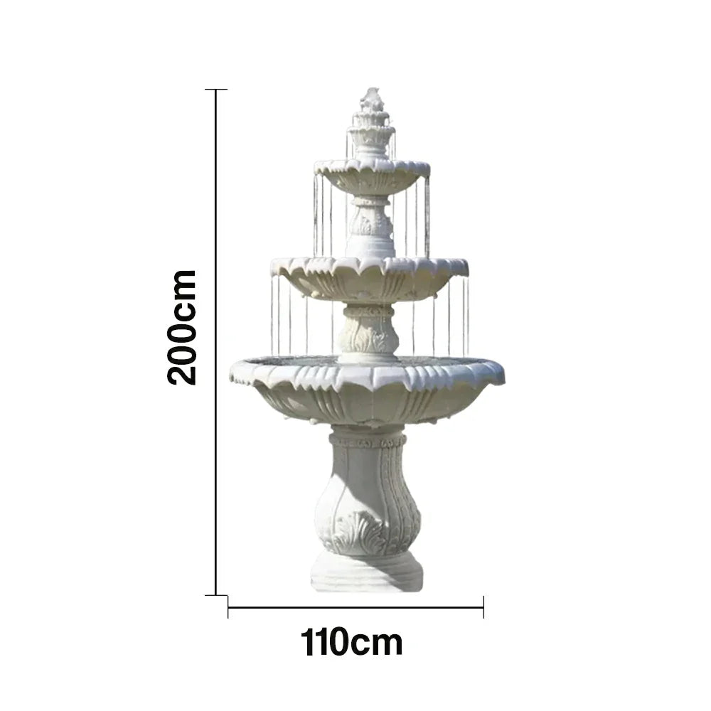 SOLARA Natural Sandstone Outdoor Fountain Built-In Circulation Pump Smooth Stone Texture Pond & Fountain Feature