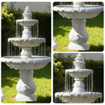 SOLARA Natural Sandstone Outdoor Fountain Built-In Circulation Pump Smooth Stone Texture Pond & Fountain Feature