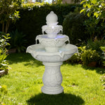 SOLARA Natural Sandstone Outdoor Fountain Flowing Water Hand-Polished Stone Garden Tranquility Feature