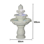 SOLARA Natural Sandstone Outdoor Fountain Flowing Water Hand-Polished Stone Garden Tranquility Feature