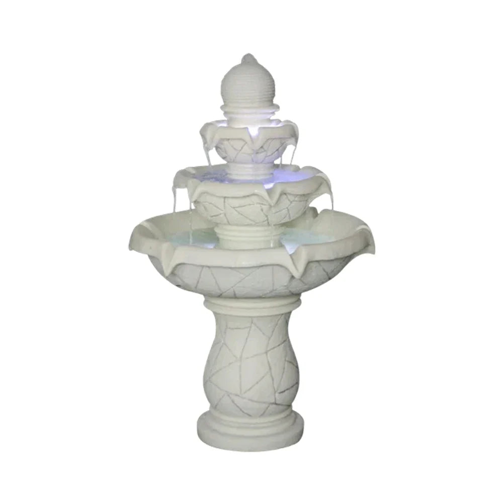 SOLARA Natural Sandstone Outdoor Fountain Flowing Water Hand-Polished Stone Garden Tranquility Feature