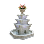 SOLARA Natural Sandstone Outdoor Fountain with 1.9m Fish Pond Built-In Pump Smooth Finish Elegant Garden Water Piece