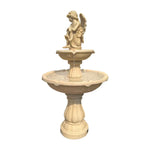 SOLARA Solar-Powered Fountain - Durable Resin Fiberglass Sandstone Waterproof Corrosion-Resistant Perfect for Outdoor Use