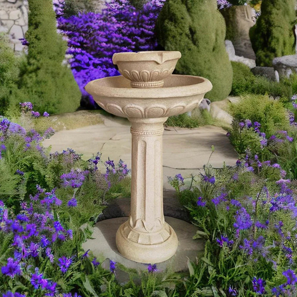 SOLARA Solar Water Feature - Weatherproof Resin Fiberglass Ideal for Gardens & Outdoor Spaces No Paint Durable