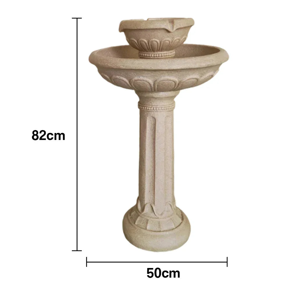 SOLARA Solar Water Feature - Weatherproof Resin Fiberglass Ideal for Gardens & Outdoor Spaces No Paint Durable