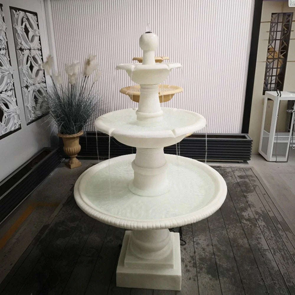 SOLARA Solar-Powered Water Fountain - Eco-Friendly Resin Fiberglass Crack-Resistant Long-Lasting Outdoor Decor
