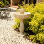 SOLARA Solar Fountain - Durable Resin Fiberglass No Paint UV-Resistant Low Maintenance Outdoor Use