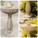 SOLARA Solar Fountain - Durable Resin Fiberglass No Paint UV-Resistant Low Maintenance Outdoor Use