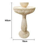 SOLARA Solar Fountain - Durable Resin Fiberglass No Paint UV-Resistant Low Maintenance Outdoor Use