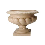 SOLARA Low Outdoor Planter Resin Fiberglass Sandstone UV-Resistant Waterproof Durable for All Weather Stylish and Practical Design