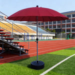 SOLARA Outdoor Patio Umbrella - 2.5m Canopy, Fiberglass Ribs, Carbon Steel Frame, UV & Rain Protection, 40L Water-Filled Base - Red