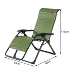 SOLARA Foldable Rattan, Space-Saving Storage, Outdoor 150kg Adjustable Design, Chair - PE Wood Solid Lounge Reclining Load Max - Green