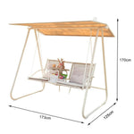 SOLARA Outdoor Multi-Functional Patio Chair Frame, Swing Steel - Garden Alloy Storage Organizer, Design Canopy Relaxation with Seat - White