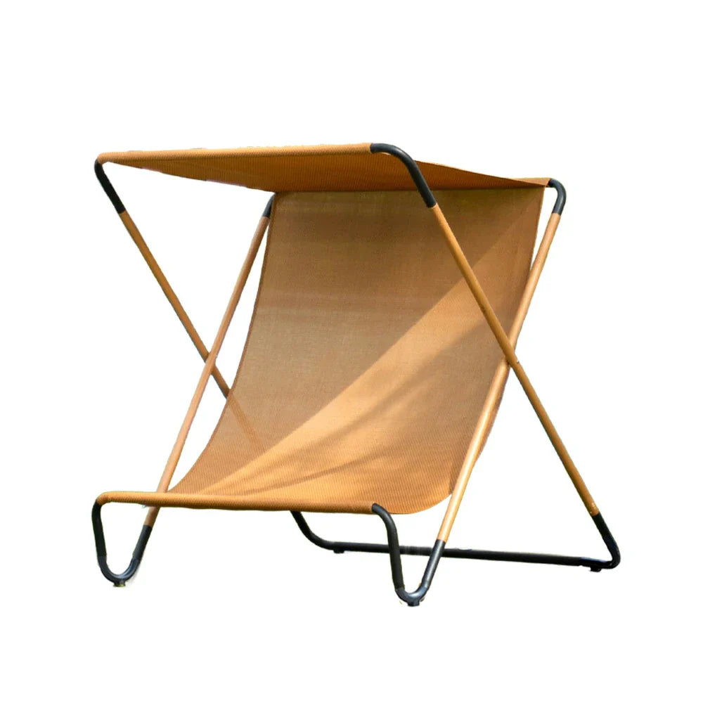 SOLARA Outdoor Garden Design, Folding Fabric Waterproof Steel Sunshade - Frame, Alloy Chair Patio Recliner, - Brown