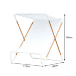 SOLARA Outdoor - Chair Recliner, Patio Frame, Garden Design, Sunshade Alloy Waterproof - Folding Steel Fabric White