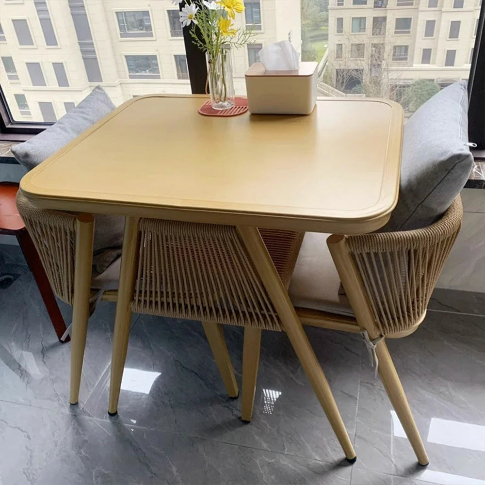 SOLARA 80cm Chairs, Set 80cm Solid 1 Frame, x Rectangular - Table Furniture 2 Outdoor - Dining Durable Wood Wood